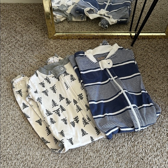 Burt’s bees baby pajamas set of 2 (feet cut off) 18mo - Picture 1 of 7